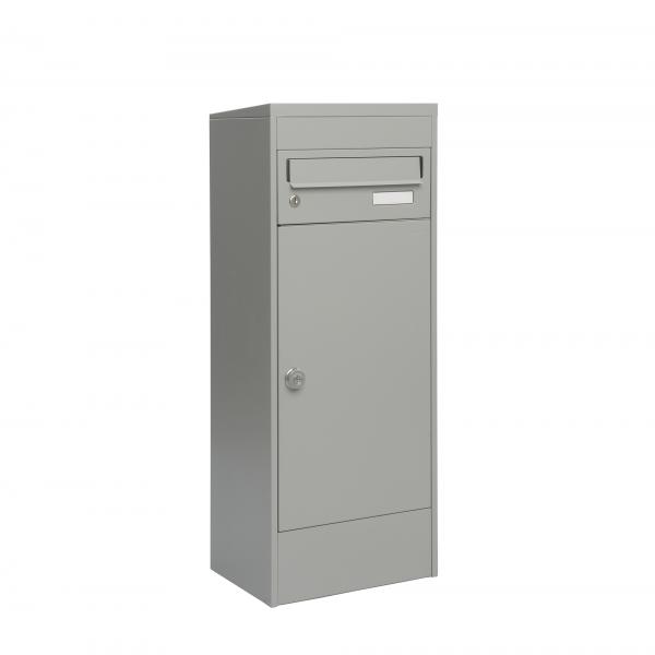Paketbriefkasten Mefa Mana 483 Weißaluminium RAL 9006 mit 1 separatem Briefkasten